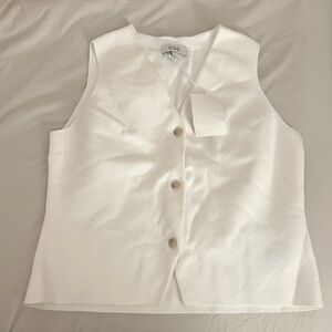 COS Women's Cream Buttoned Blouse